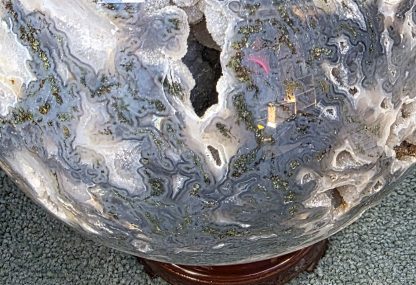 Exceptional Moss Agate Sphere 200mm Diameter Feature Piece - Image 2