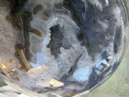 Exceptional Moss Agate Sphere 200mm Diameter Feature Piece - Image 8
