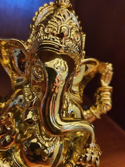 Lord Ganesha Statue in Gold~ The Hindu God of New Beginnings - Image 6