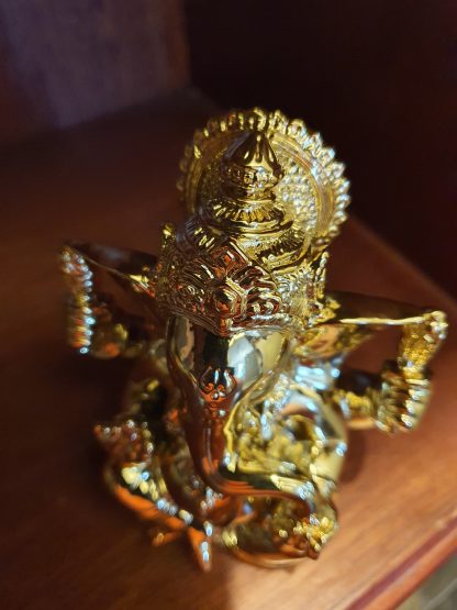 Lord Ganesha Statue in Gold~ The Hindu God of New Beginnings - Image 3