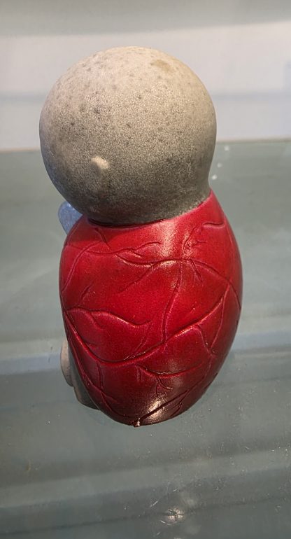 Praying Jizo Statue – Baby Soul Keeper (Red Coat, Medium) - Image 4