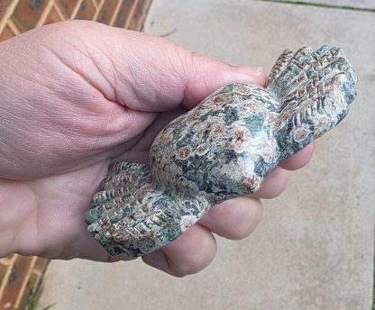 Ocean Jasper Heart with Wings – Carved Crystal Sculpture - Image 4