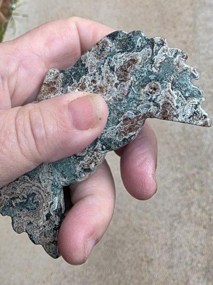 Ocean Jasper Heart with Wings – Carved Crystal Sculpture - Image 5