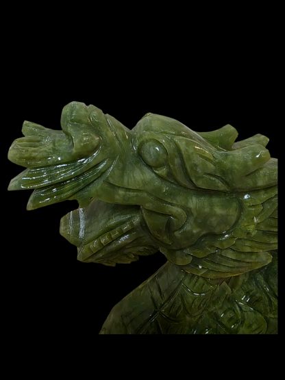 Large Nephrite Jade Dragon Sculpture – 47 cm, 5.4 kg - Image 7