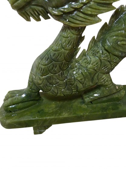 Large Nephrite Jade Dragon Sculpture – 47 cm, 5.4 kg - Image 5