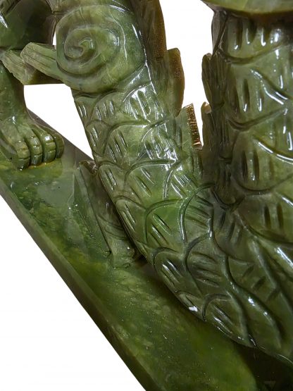 Large Nephrite Jade Dragon Sculpture – 47 cm, 5.4 kg - Image 3